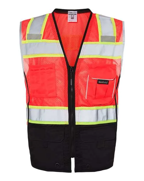 Kishigo 1515-1516 Premium Black Series Black Bottom Class 2 Vest