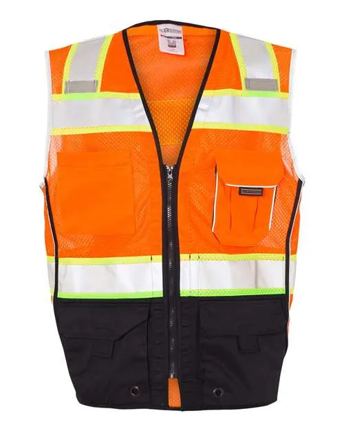 Kishigo 1515-1516 Premium Black Series Black Bottom Class 2 Vest
