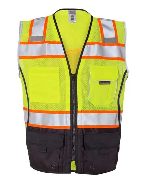 Kishigo 1515-1516 Premium Black Series Black Bottom Class 2 Vest