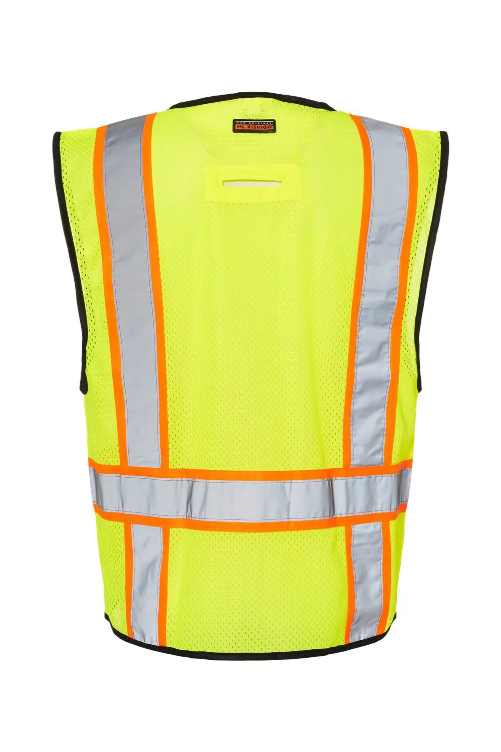 Kishigo Mens 6 Pocket Contrast Class 2 Vest - Lime Green