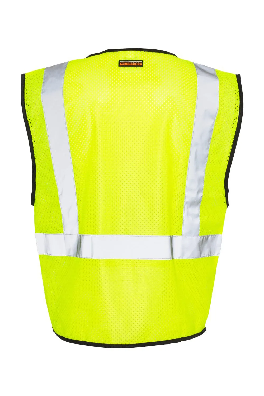 Kishigo Mens Double Pocket Zippered Economy Class 2  Vest - Lime Green