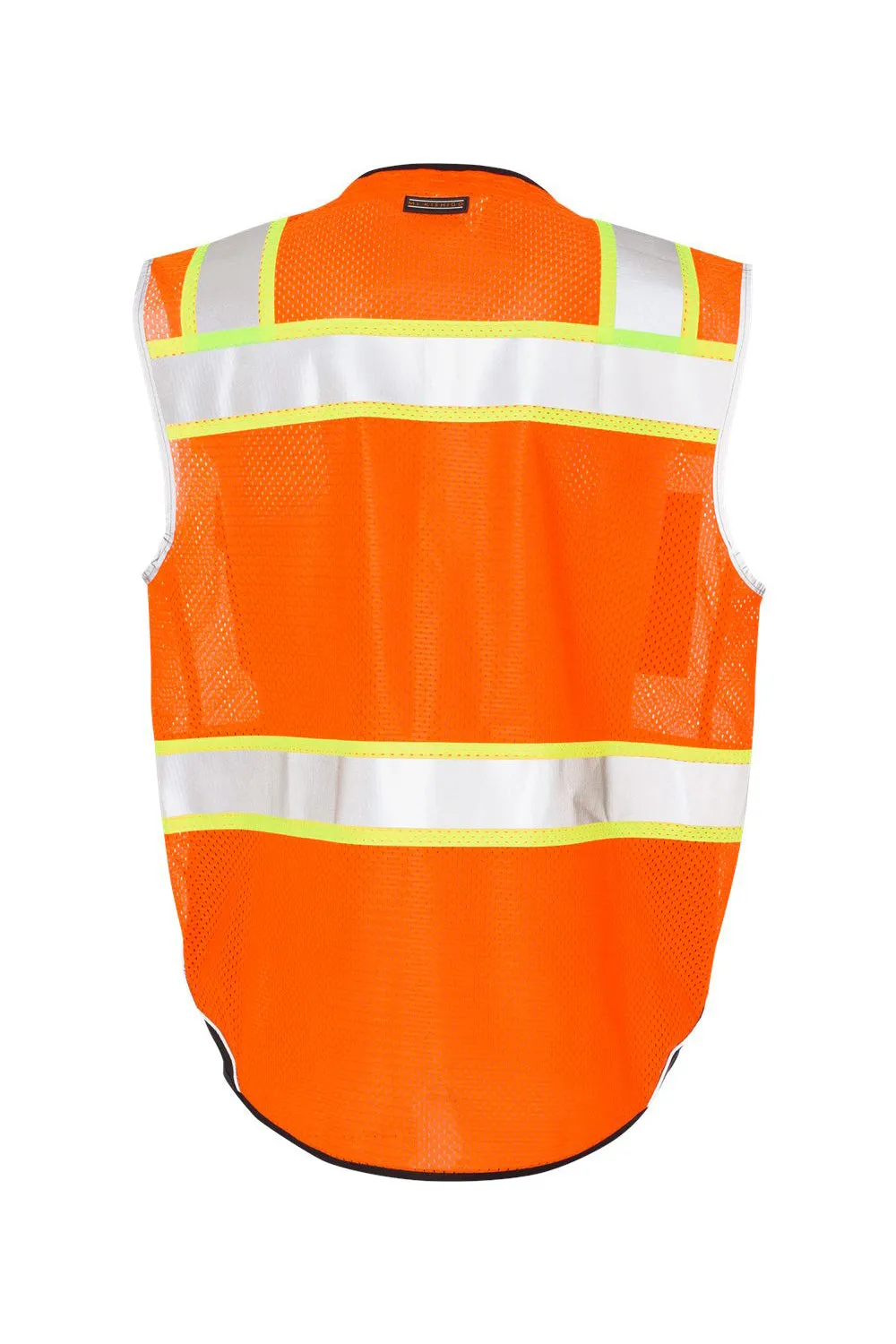 Kishigo Mens Premium Black Series Black Bottom Class 2 Vest - Orange