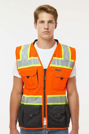 Kishigo Mens Premium Black Series Surveyors Vest - Orange