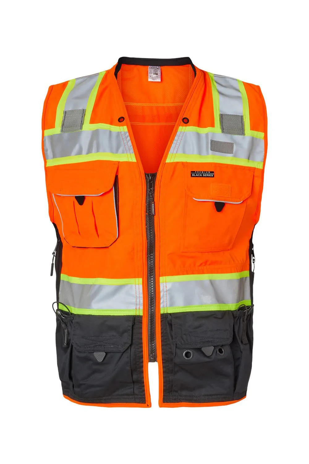 Kishigo Mens Premium Black Series Surveyors Vest - Orange