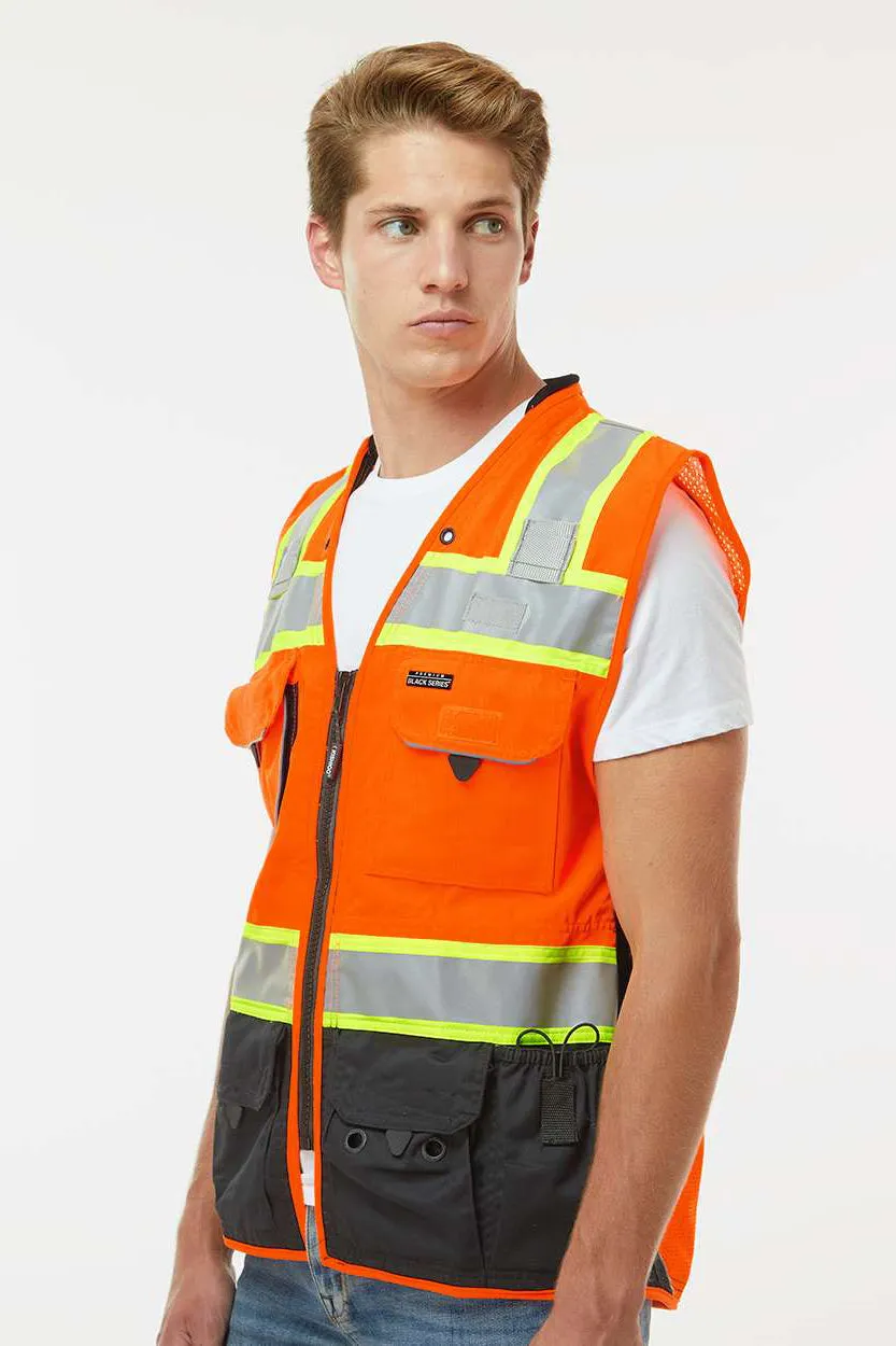 Kishigo Mens Premium Black Series Surveyors Vest - Orange