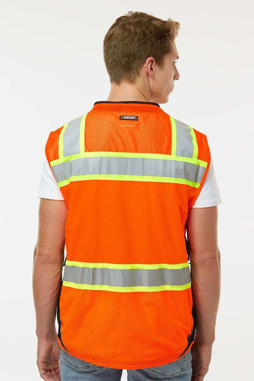Kishigo Mens Premium Black Series Surveyors Vest - Orange