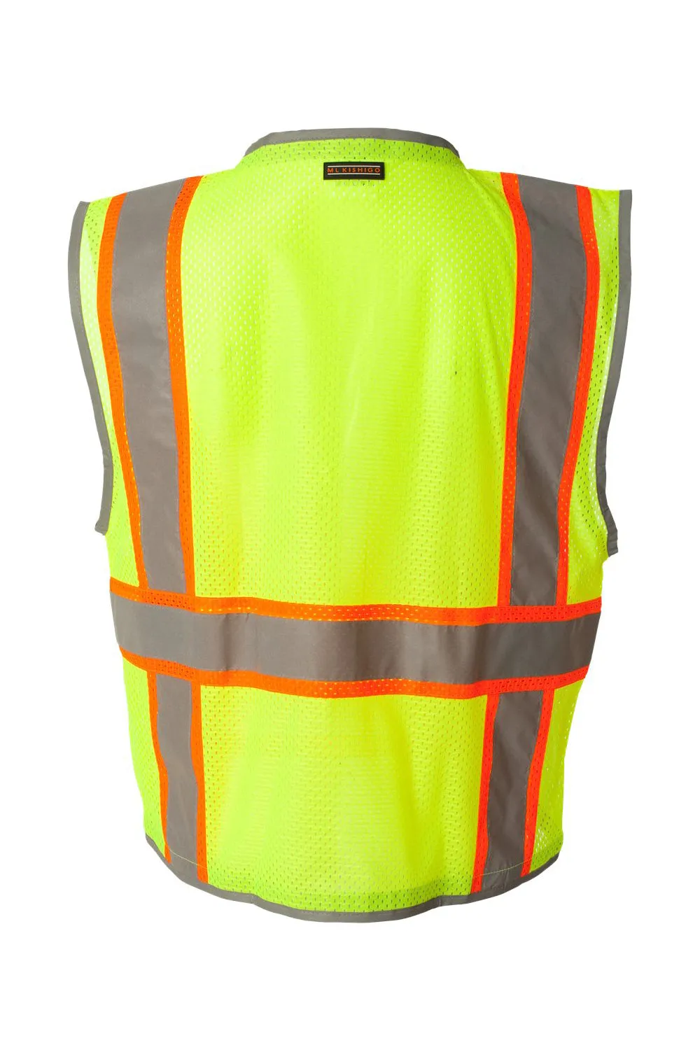 Kishigo Mens Premium Brilliant Series Heavy Duty Class 2 Vest - Lime Green