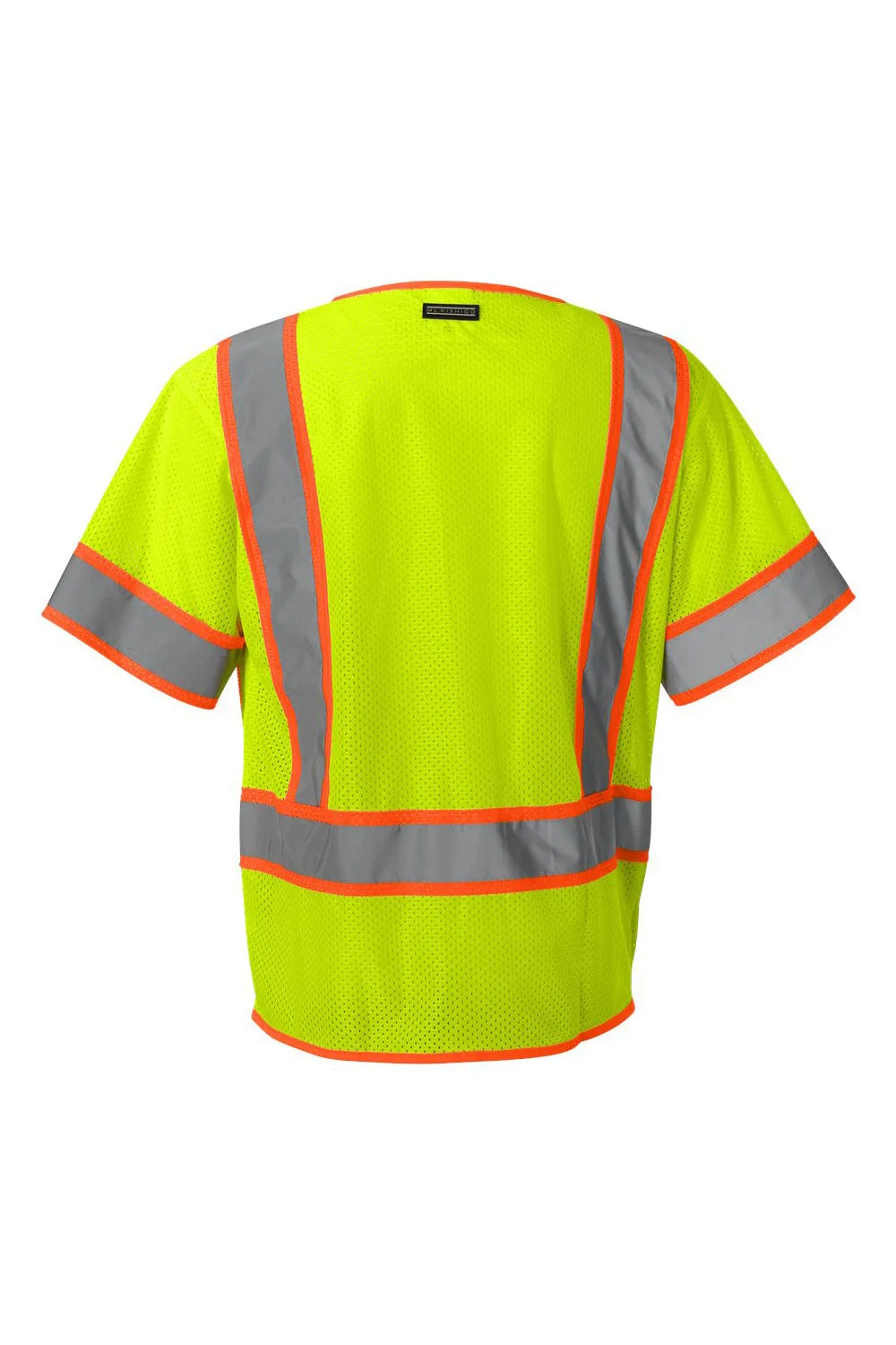 Kishigo Mens Ultra Cool 6 Pocket Mesh Surveyors Vest - Lime Green