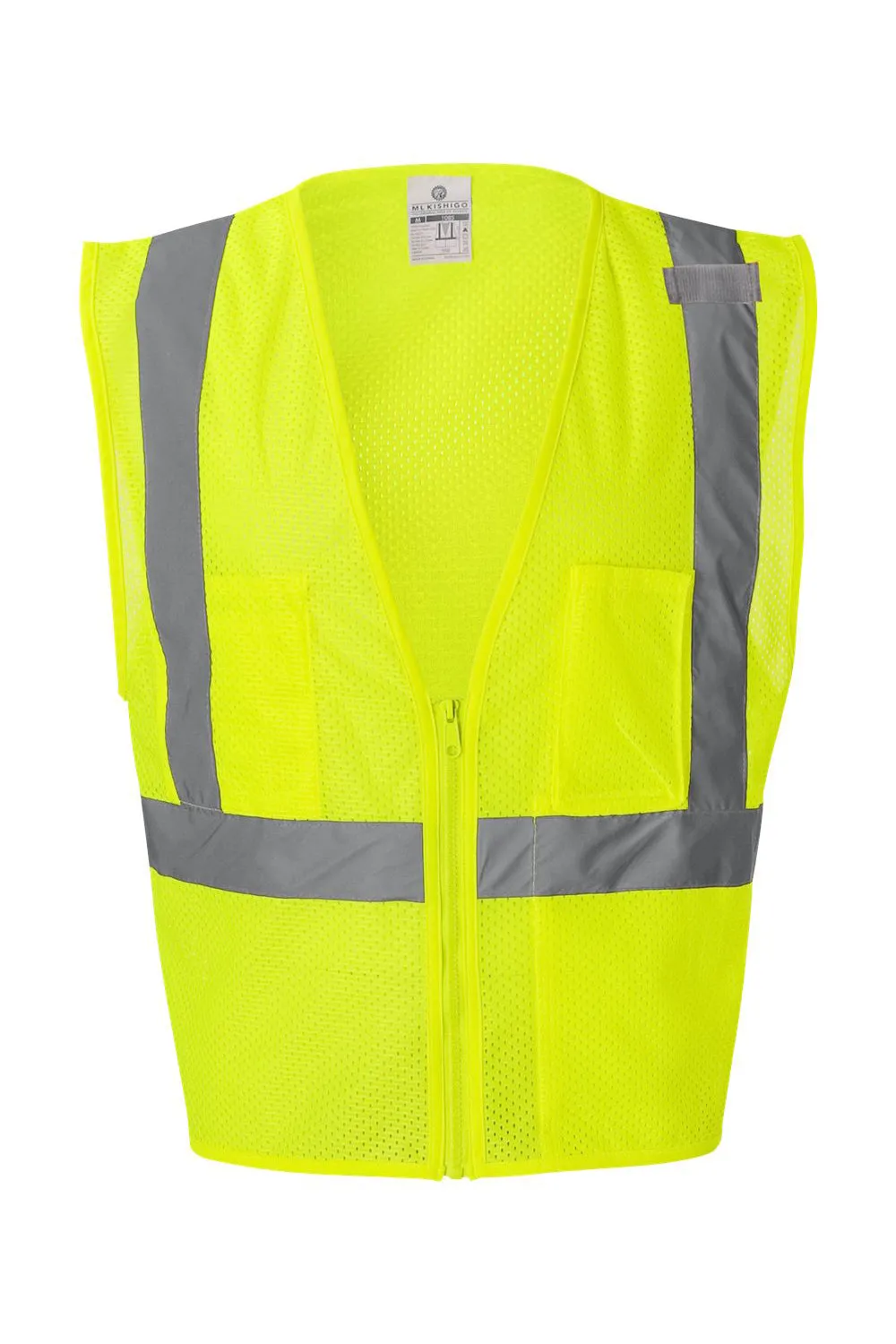 Kishigo Mens Ultra Cool Mesh Vest w/ Pockets - Lime Green Clothing Kishigo