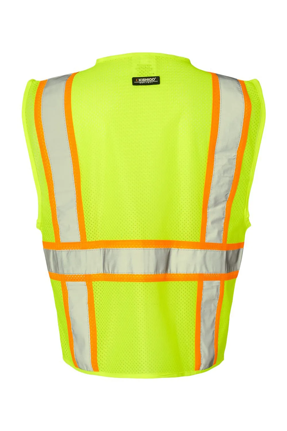 Kishigo Mens Ultra Cool Multi Pocket Vest - Lime Green Clothing Kishigo