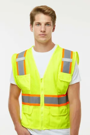 Kishigo Mens Ultra Cool Multi Pocket Vest - Lime Green