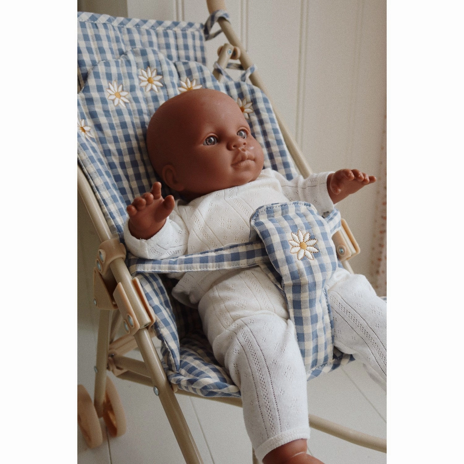 Konges Sl?jd Doll Stroller Captains Blue Check