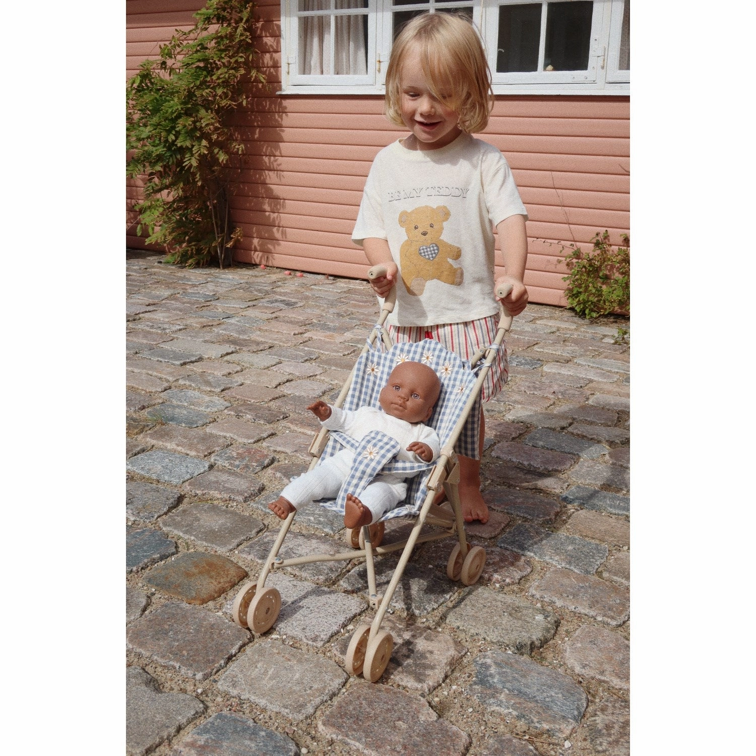 Konges Sl?jd Doll Stroller Captains Blue Check