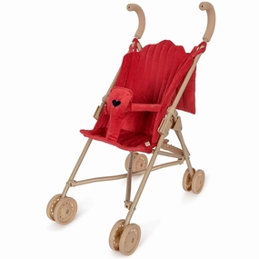 Konges Sl?jd Doll Stroller Corduroy Red