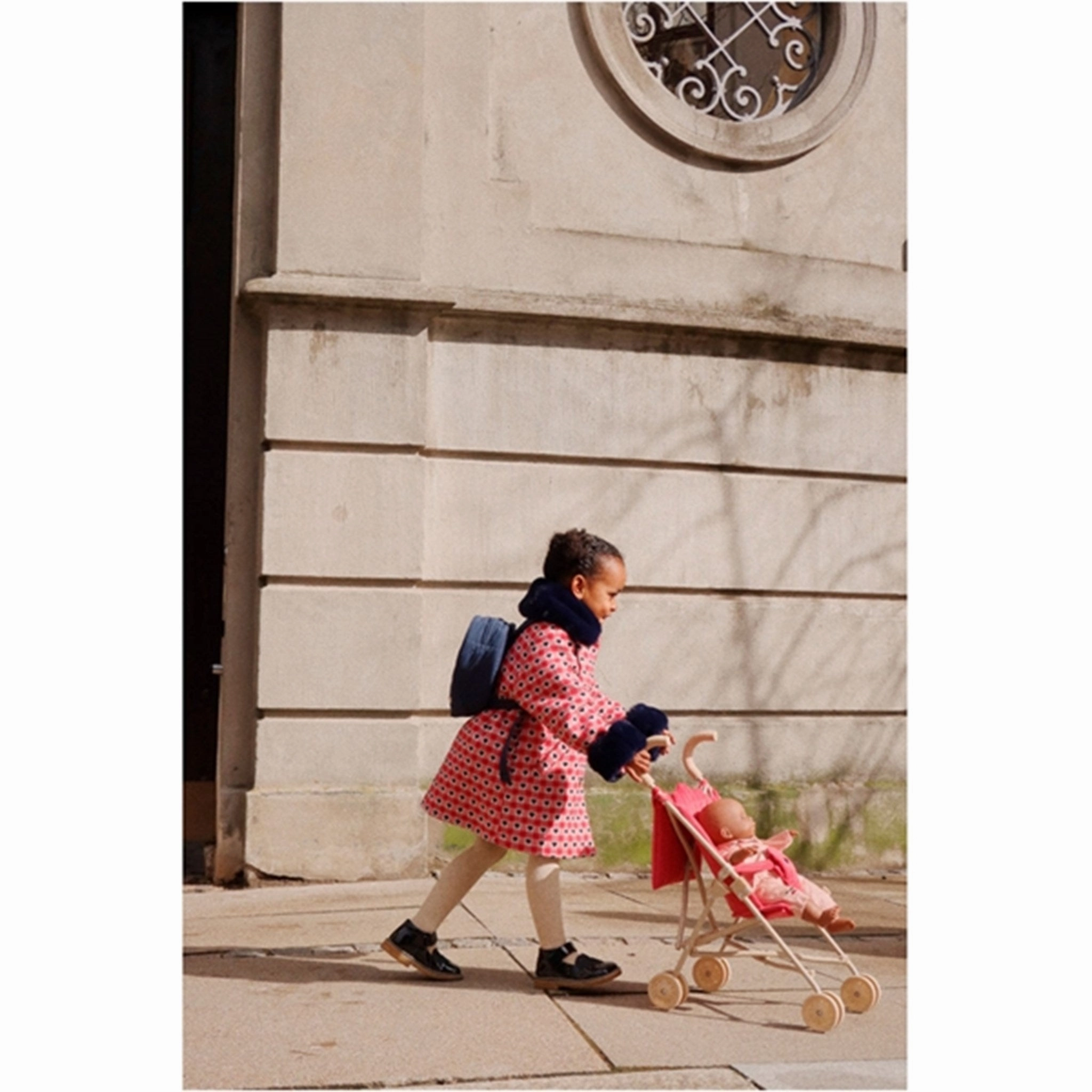 Konges Sl?jd Doll Stroller Corduroy Red