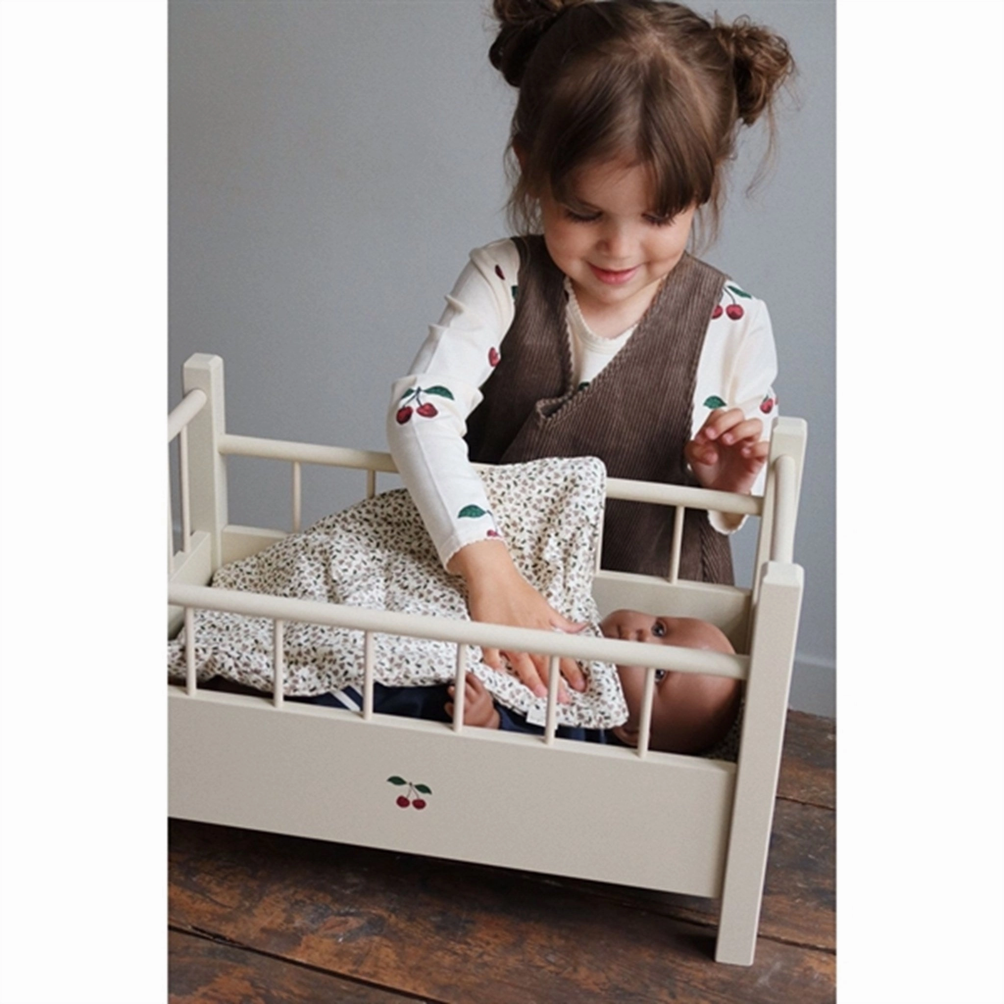 Konges Sl?jd Ecru Doll Bed Wood