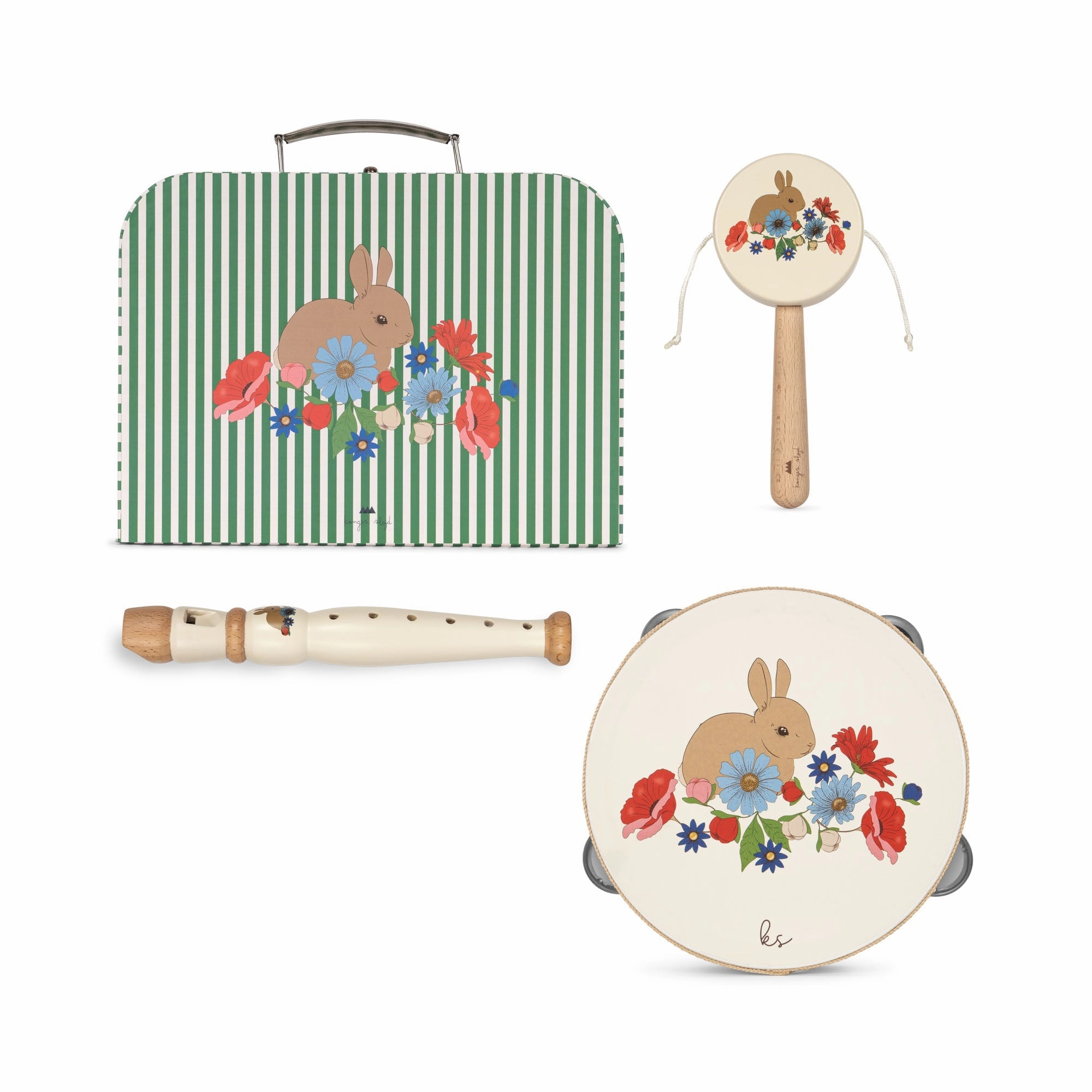 Konges Sl?jd Wooden Music Set Bunny FSC Bunny Tokki One Size