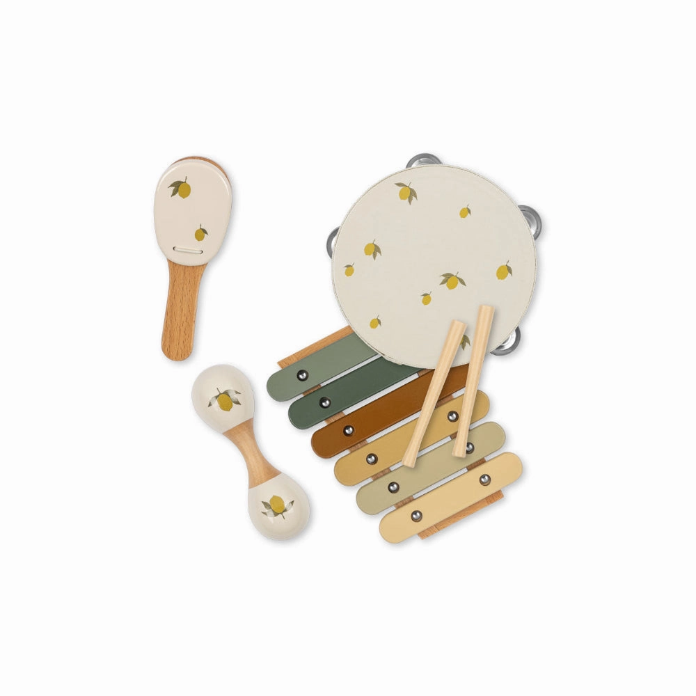 Konges Sljd Music Set Lemon Glossy FSC - Lemon - One Size