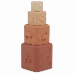 Konges Sljd Silicone Stacking Tower Rosesand Mix