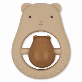 Konges Sljd Teeth Soother Silicone Teddy Creme