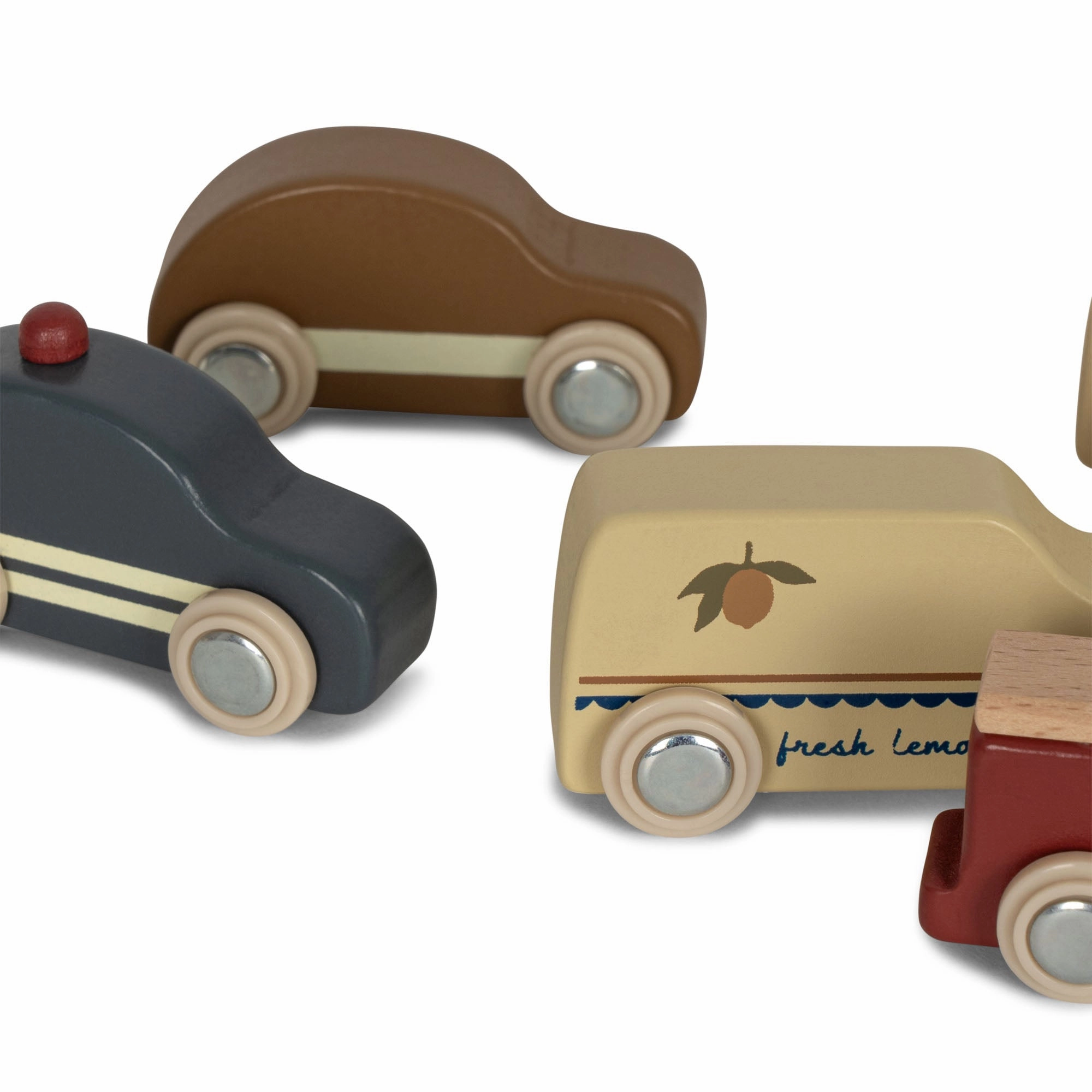Konges Sljd Wooden Mini Cars 9 pcs FSC Beige