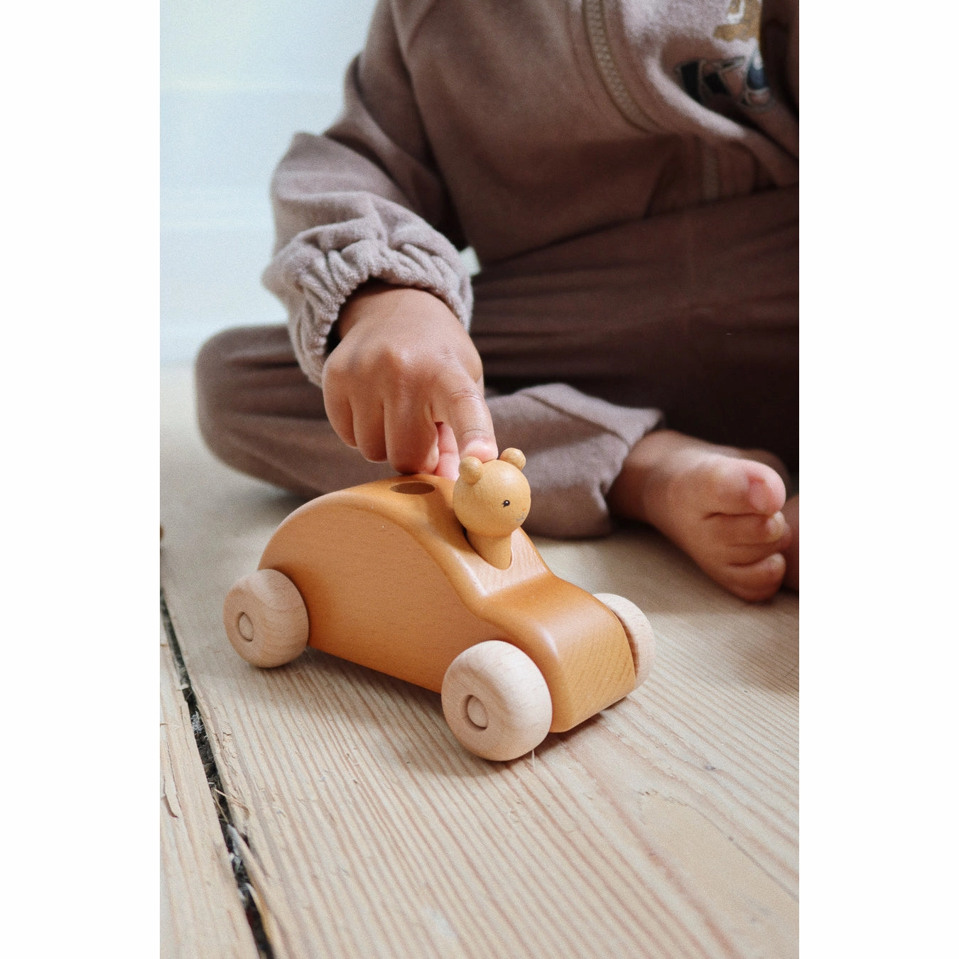 Konges Sljd Wooden Pop-up Car FSC Brown