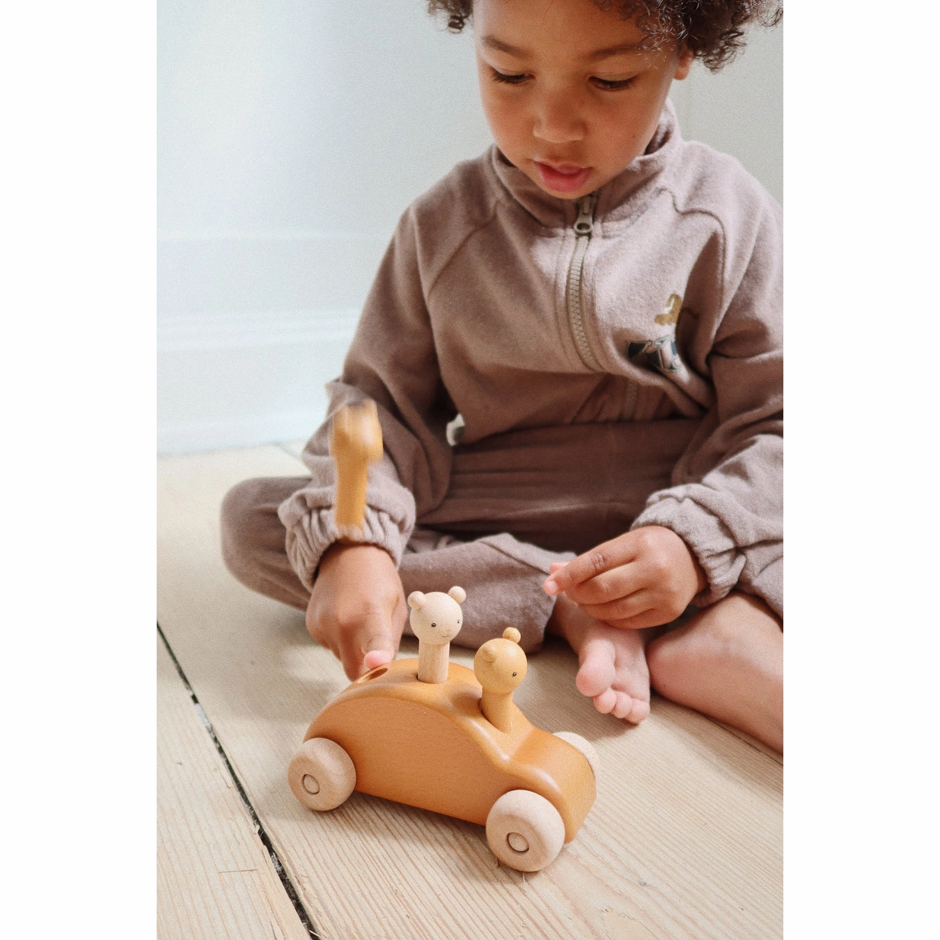 Konges Sljd Wooden Pop-up Car FSC Brown