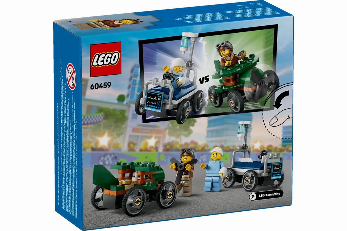 LEGO City Aeroplane vs. Hospital Bed Race Car Pack 60459