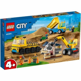 LEGO City Construction Trucks and Wrecking Ball Crane