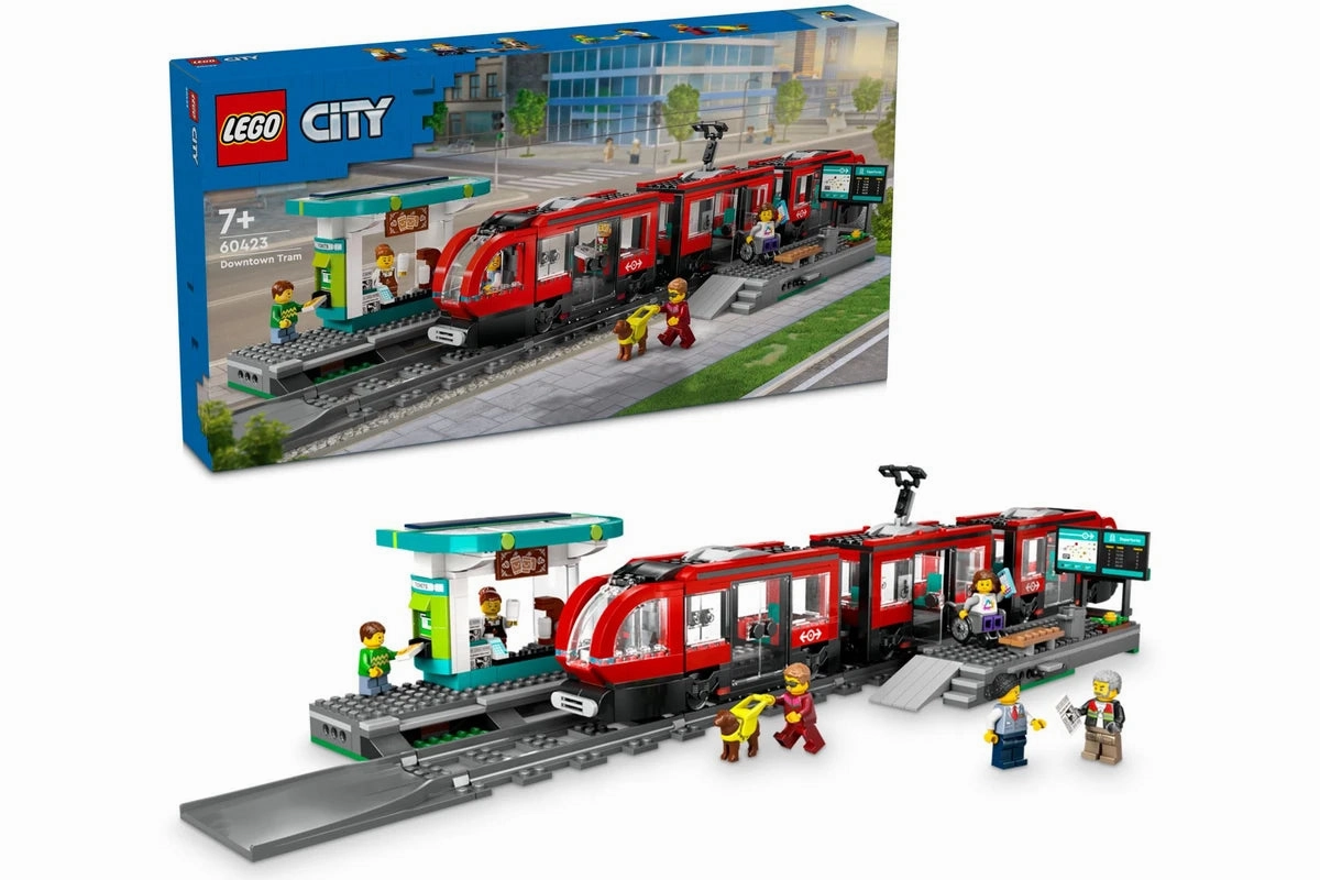 LEGO City Downtown Streetcar and Station 60423