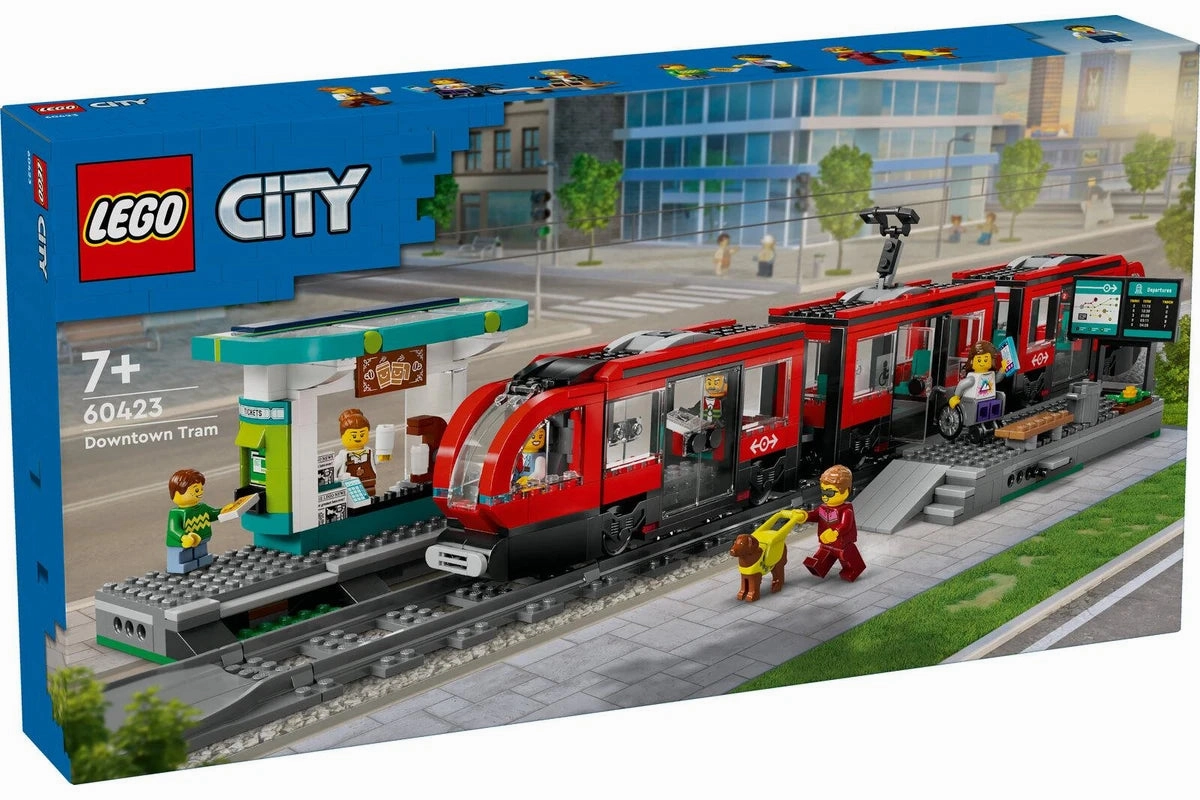 LEGO City Downtown Streetcar and Station 60423