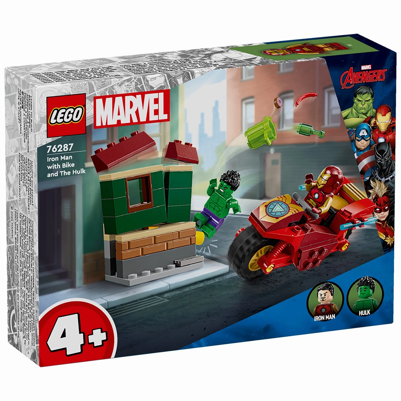 LEGO? Marvel Iron Man with Motorcycle and Hulk