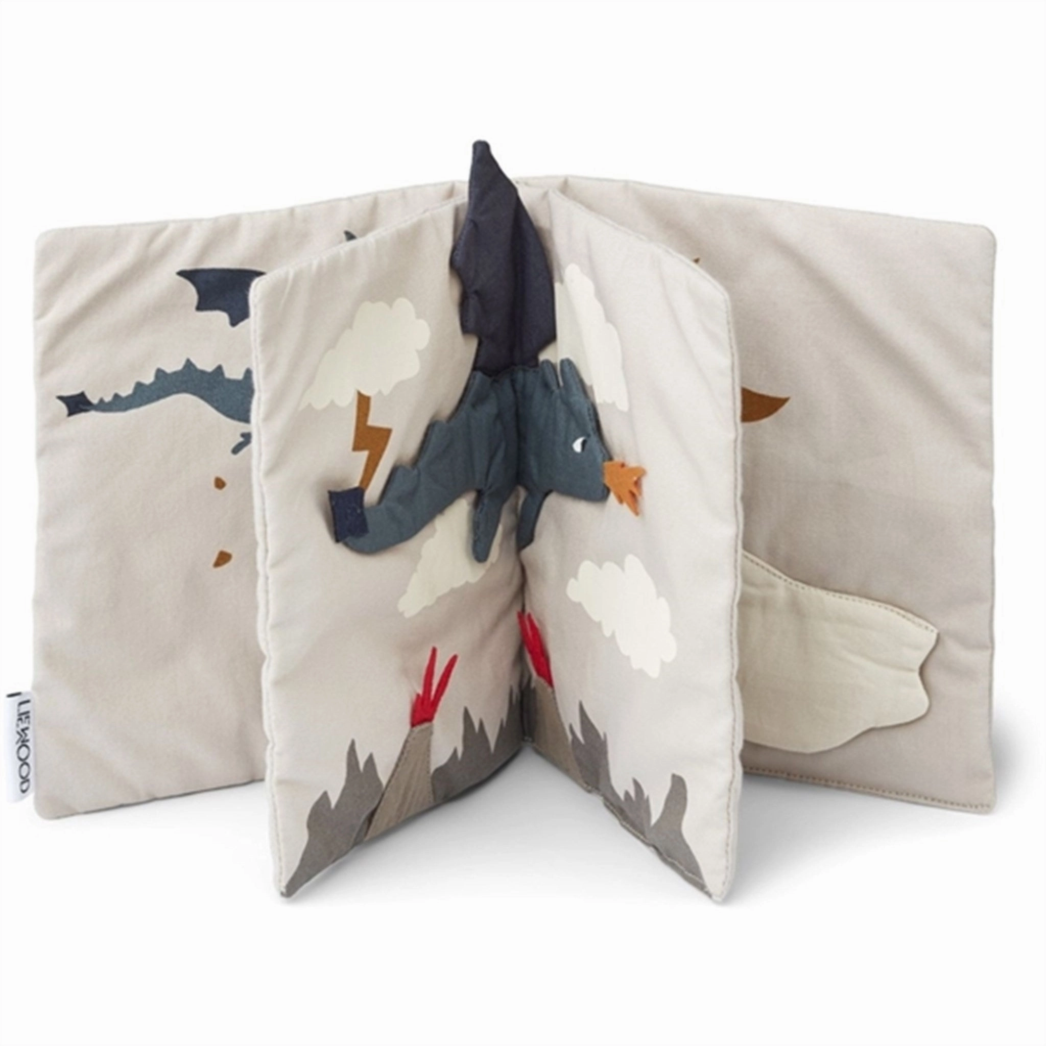 Liewood Drako Fabric Book Little Dragon / Dark Sandy Mix