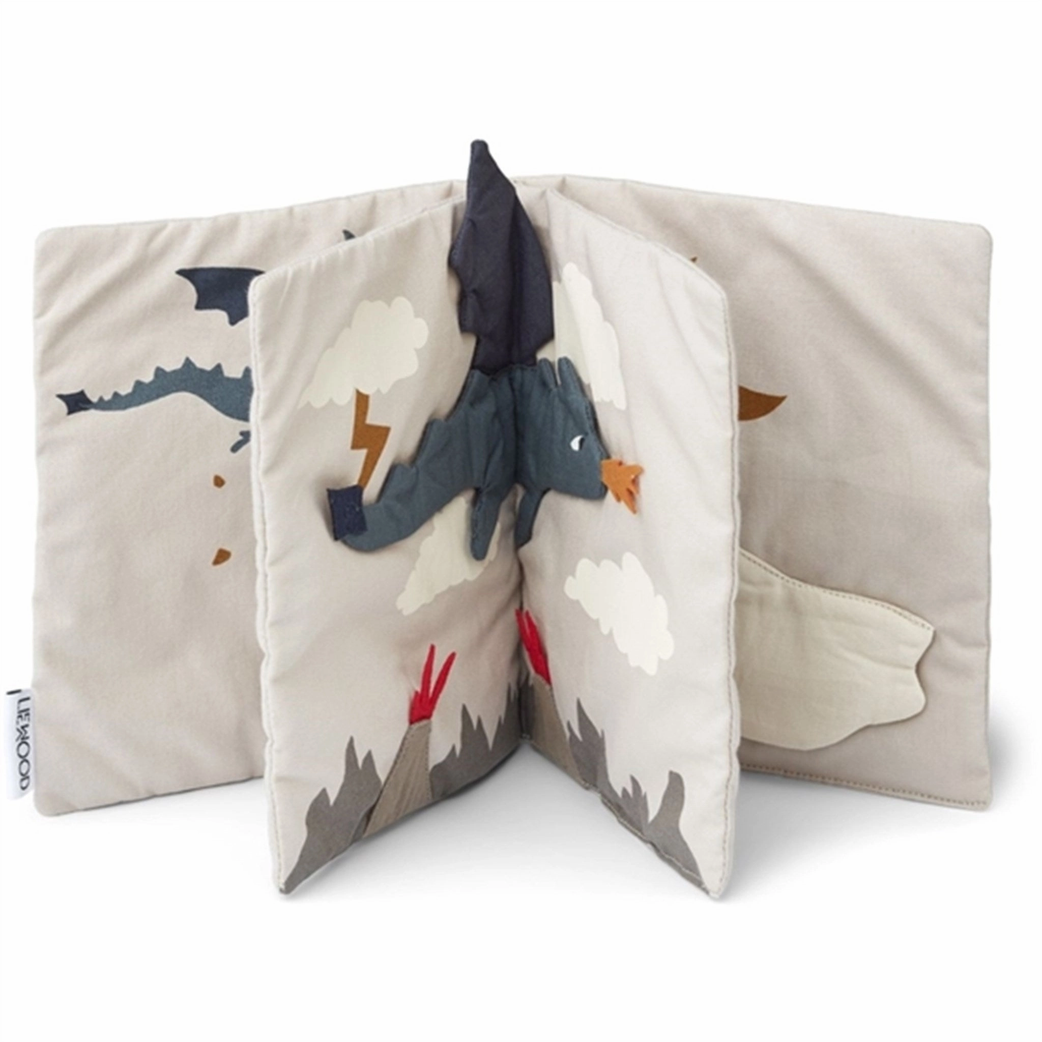 Liewood Drako Fabric Book Little Dragon / Dark Sandy Mix