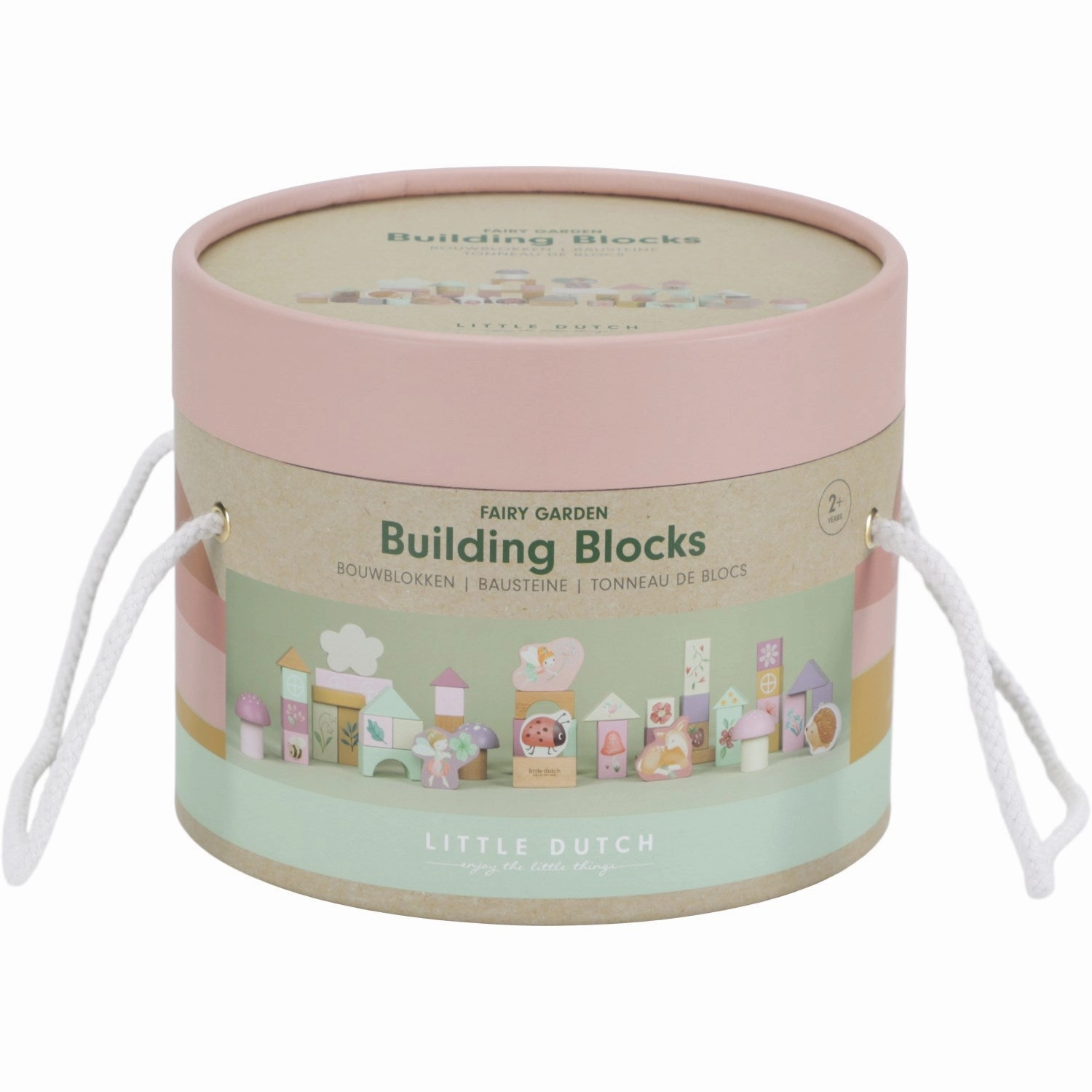 Little Dutch Fairy Garden Pink Building Blocks Wood