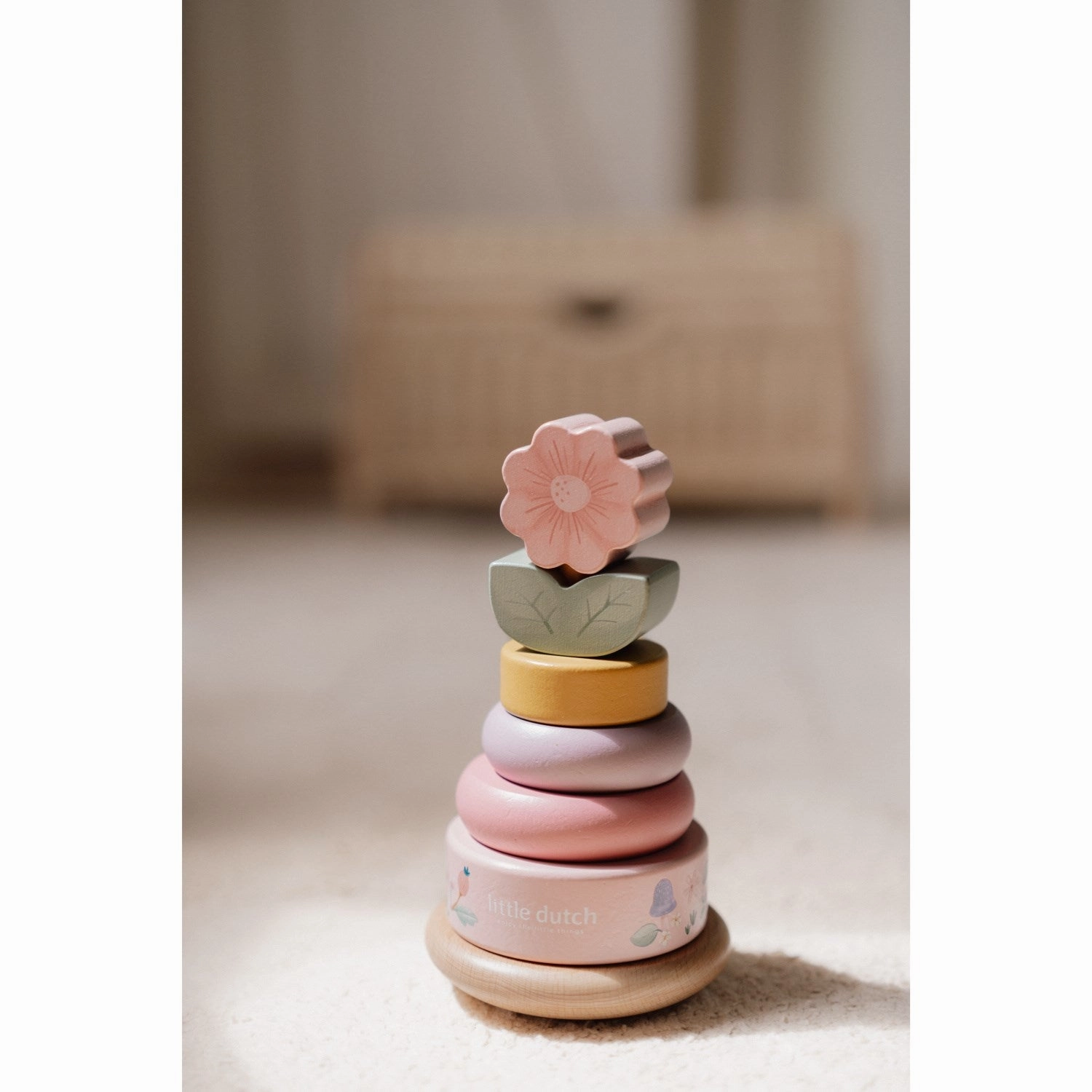 Little Dutch Fairy Garden Pink Rocking Ring Stacker