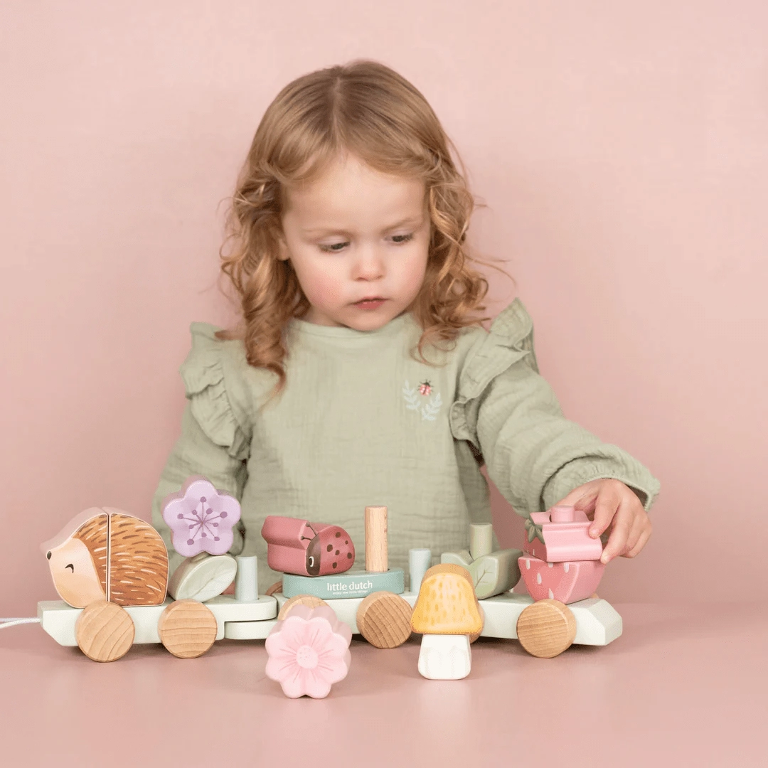 Little Dutch Fairy Garden Stacking Train Hedgehog