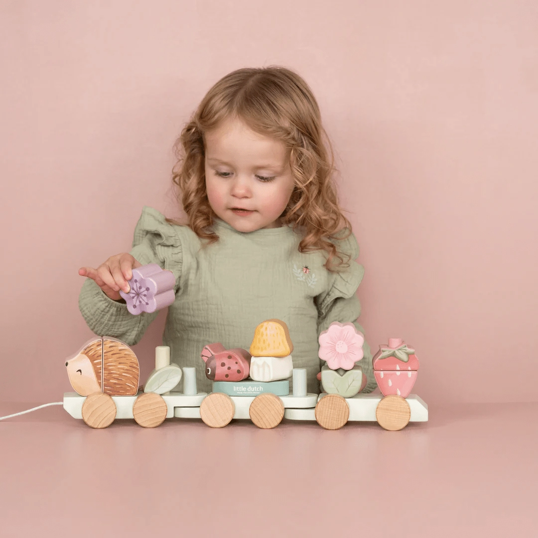 Little Dutch Fairy Garden Stacking Train Hedgehog
