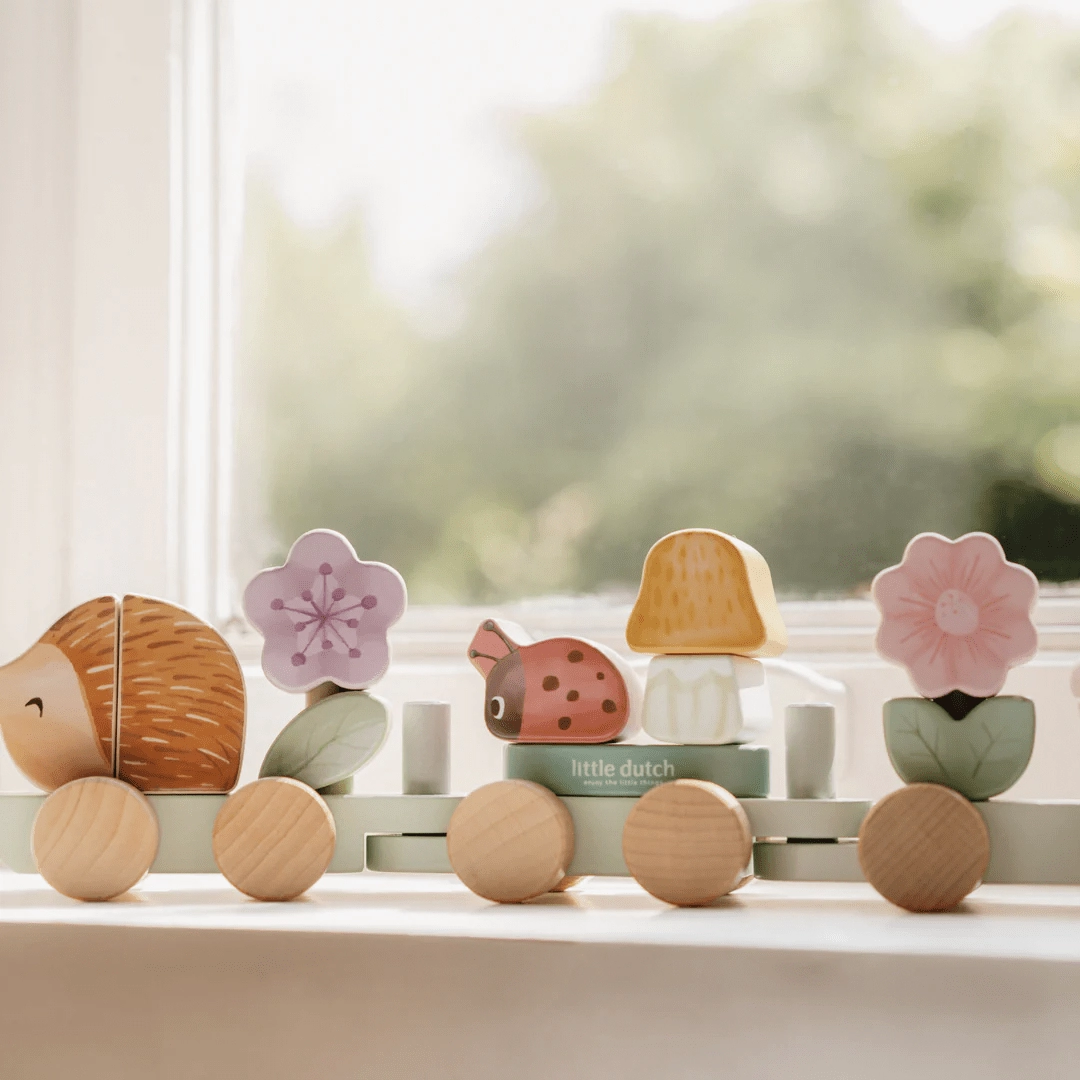 Little Dutch Fairy Garden Stacking Train Hedgehog