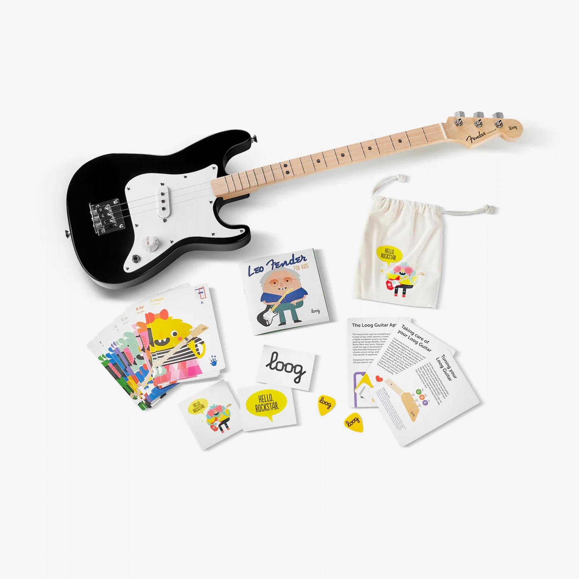 Loog Fender x Loog Stratocaster  Black