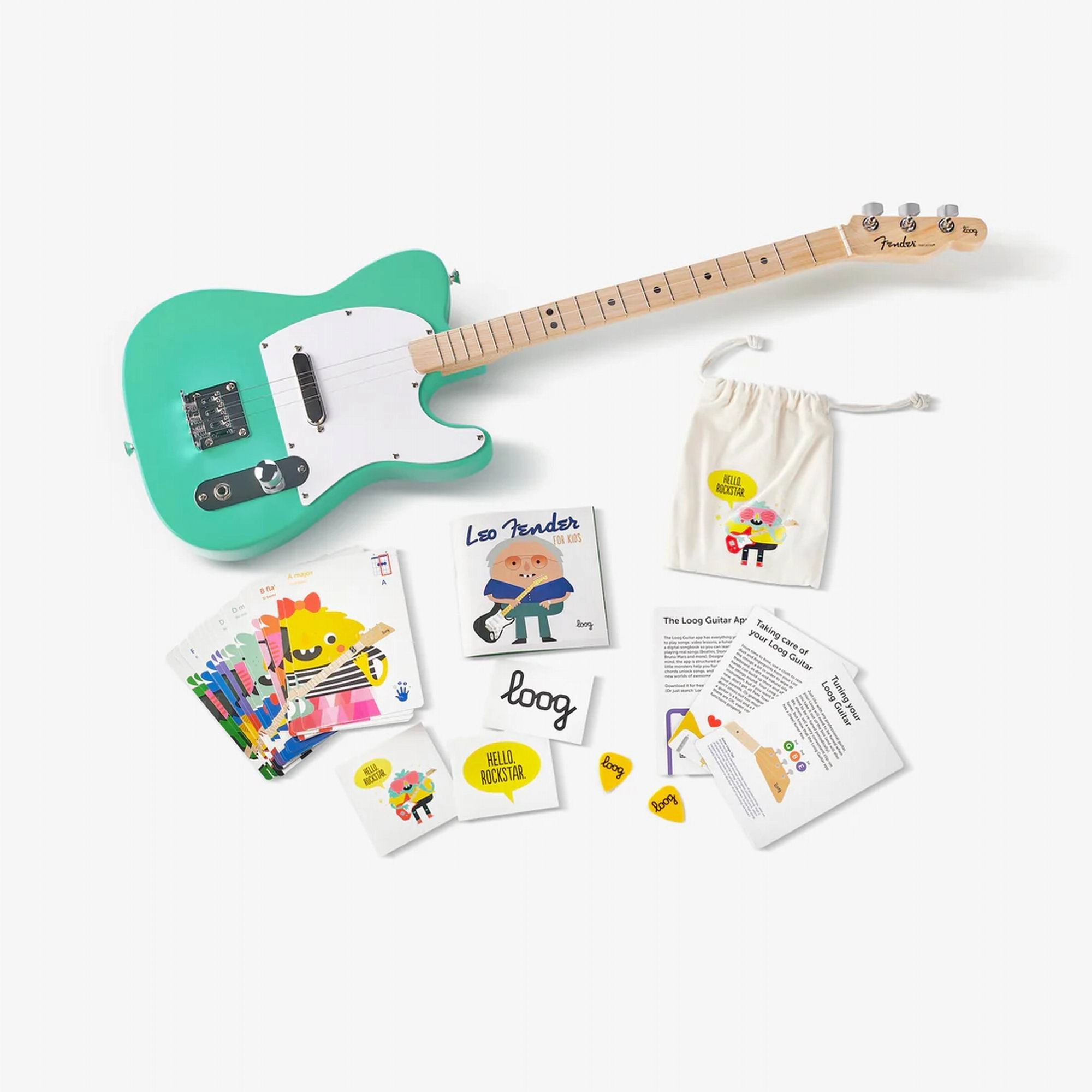 Loog Fender X Loog Telecaster C Sea Foam Green