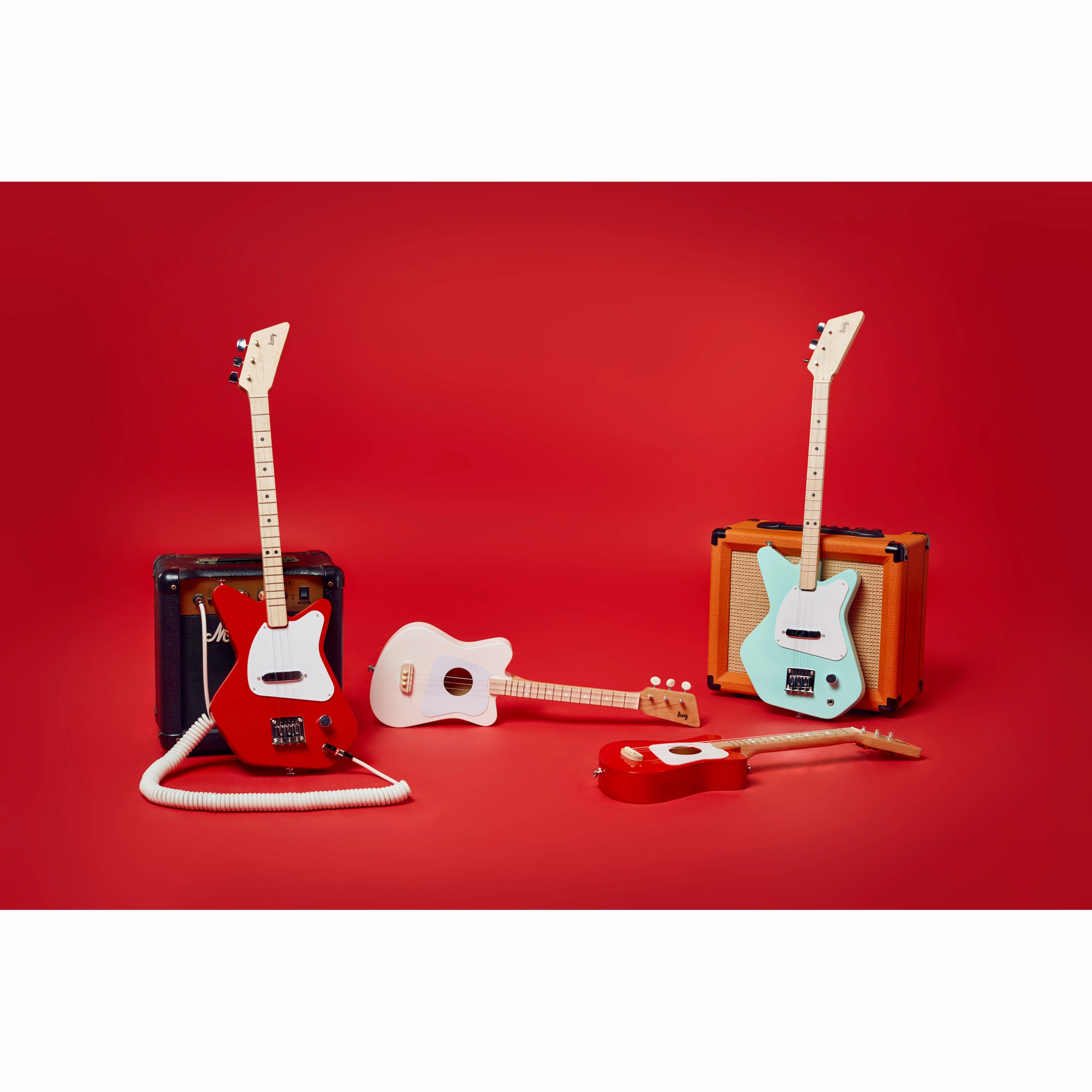 Loog Pro Acoustic Guitar - Red