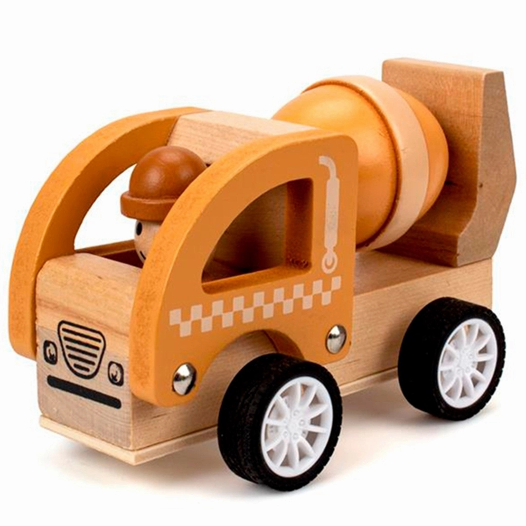 Magni Construction Vehicles with Pull-Back Cement Mixer Orange