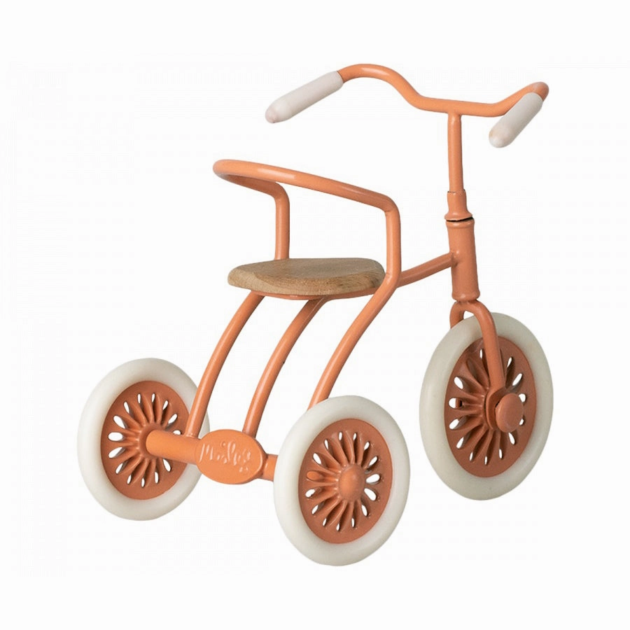 Maileg Abri  Tricycle, Mouse - Coral
