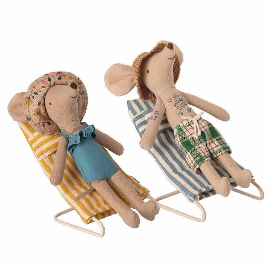 Maileg Beach Chair Set, Mouse