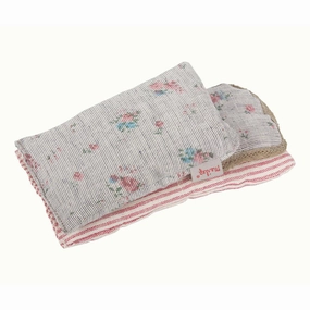 Maileg Bedlinen for Pram Grey Flower