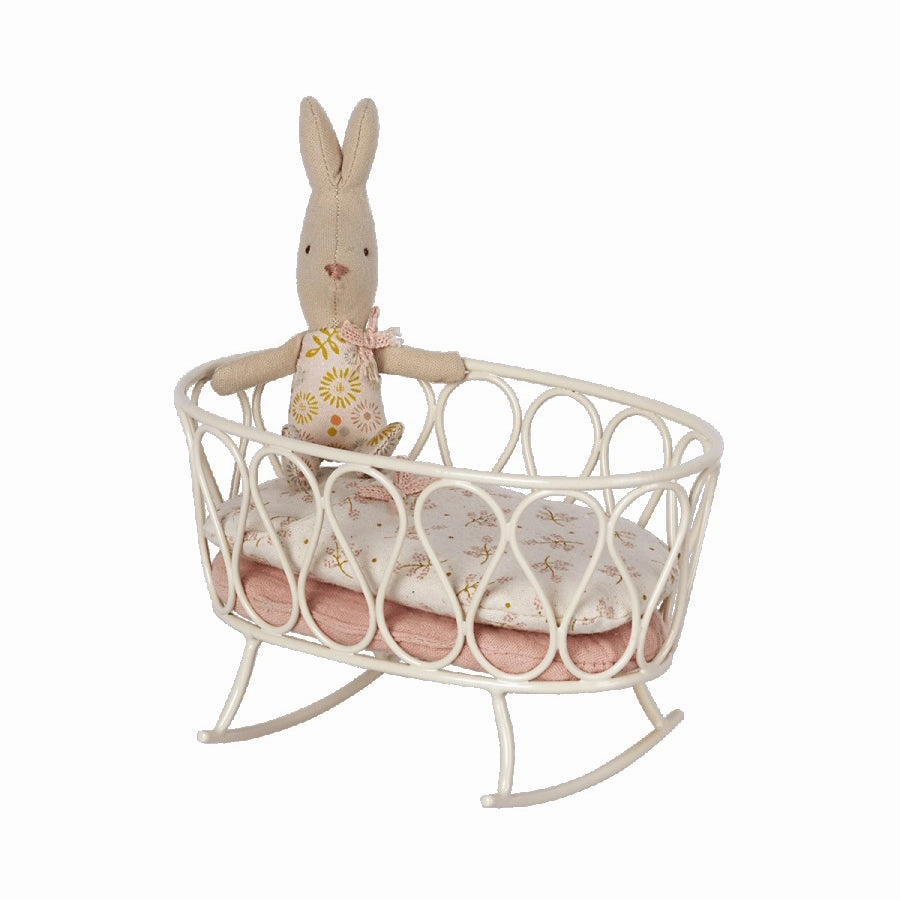 Maileg Cradle W. Sleeping Bag, My - Rose