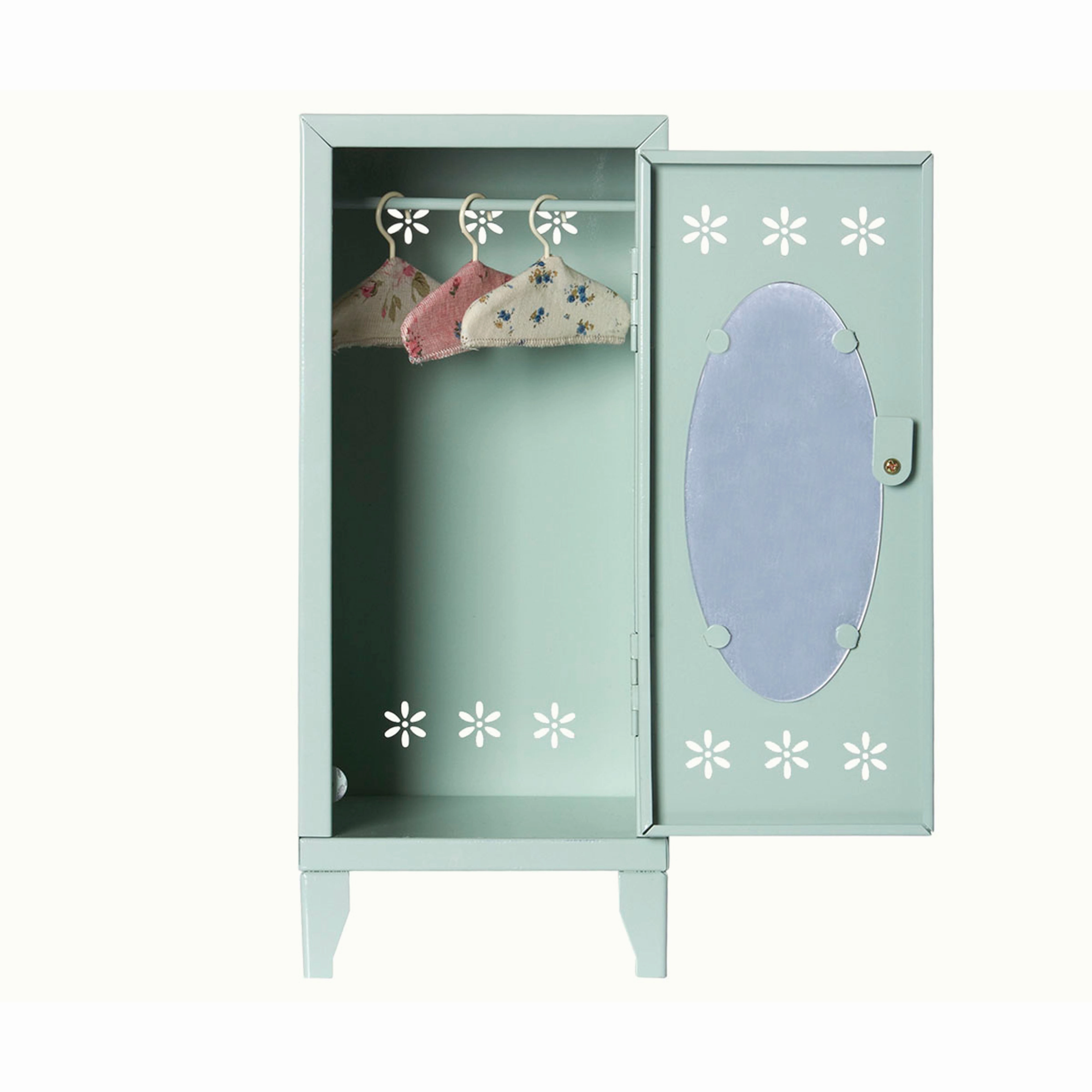 Maileg Locker with 3 Hangers Green