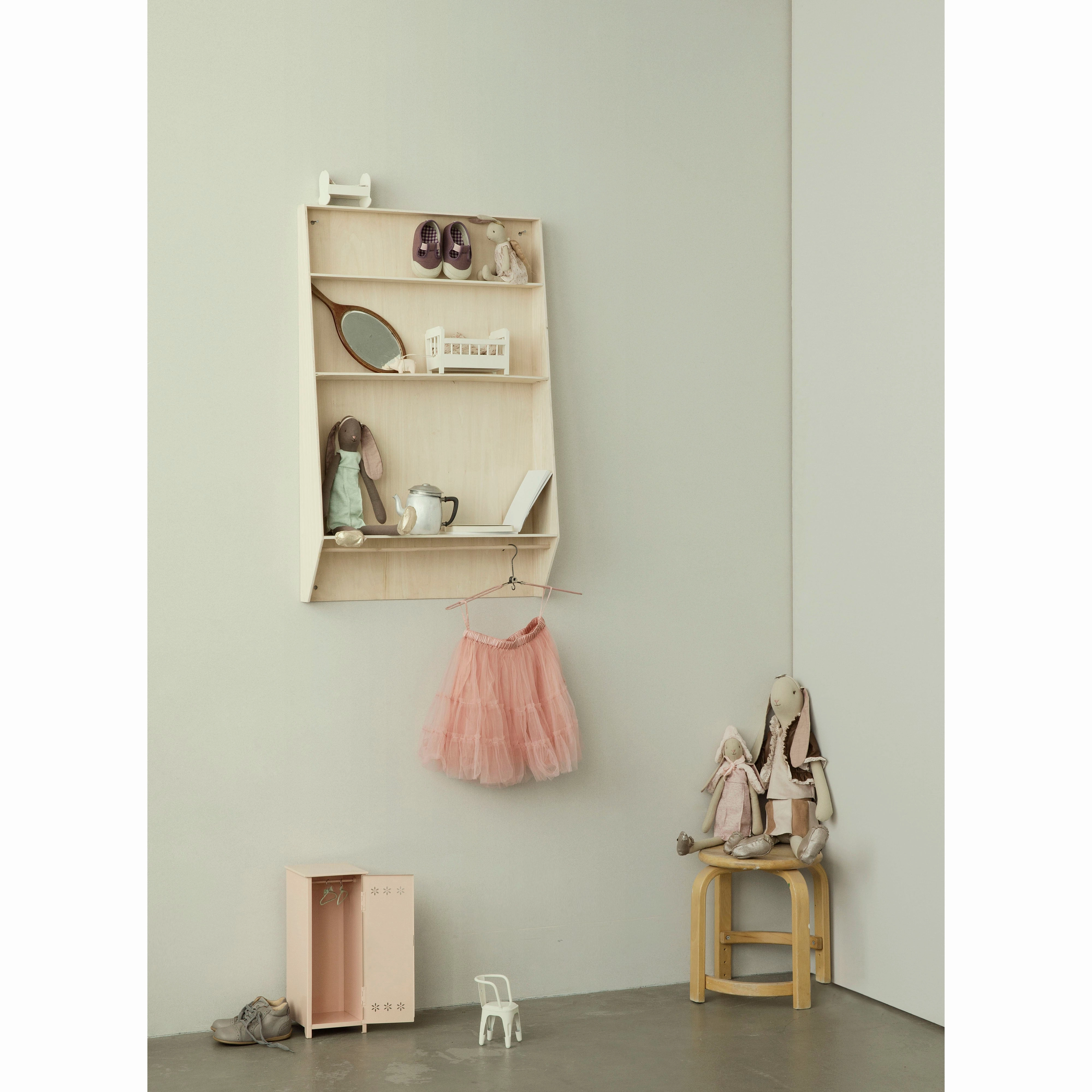 Maileg Locker with 3 Hangers Powder