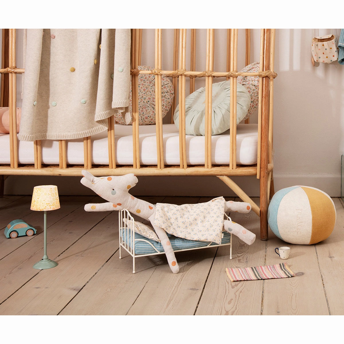 Maileg Miniature Bed, Mini - Blue